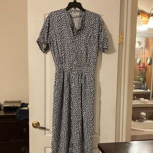 Calvin Klein Sport : Blue and White short Sleeve Dress With Pockets!